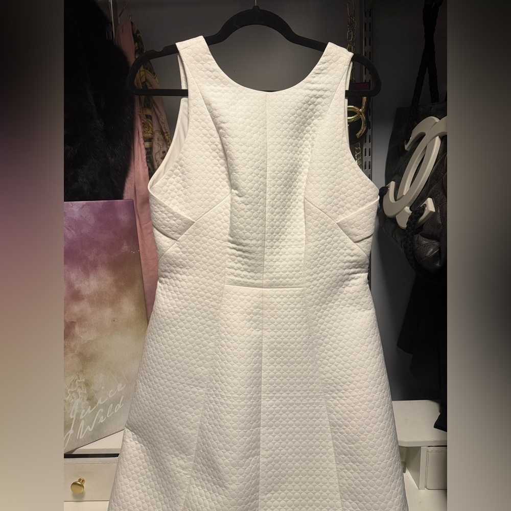 A/X Armani Exchange White Textured Mini Dress 10 EUC